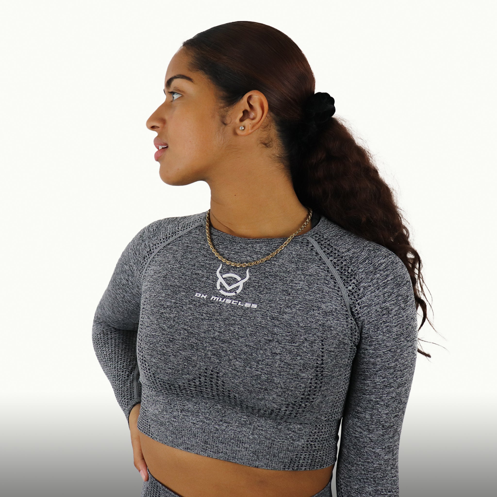 Ox Long Sleeve Crop Top